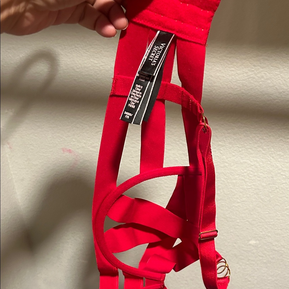 Victoria's Secret Vibrant Red Strappy Design